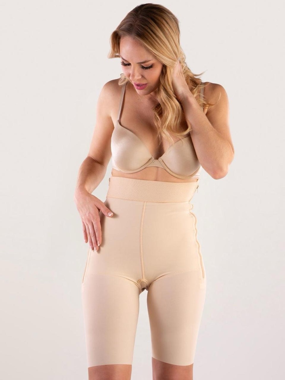 Isavela High Waist Mid-Thigh Girdle w/Zippers size MD